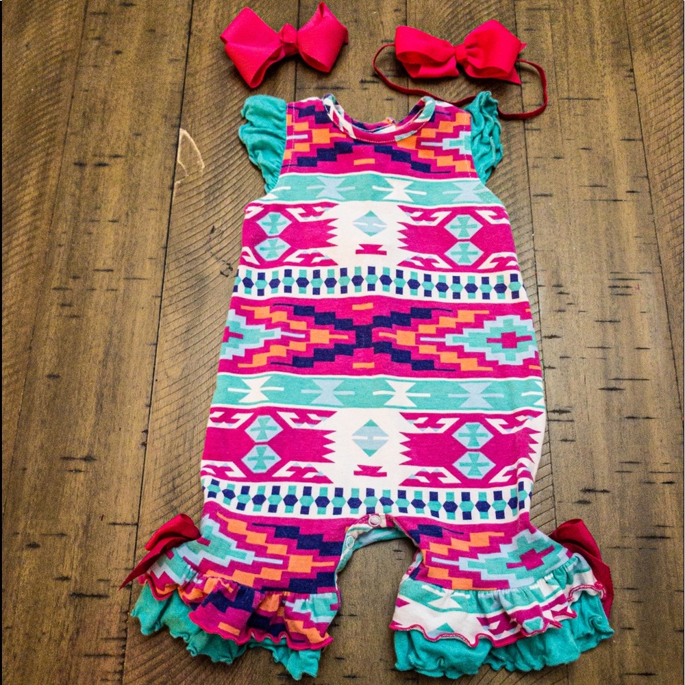 Ricrac and Ruffles Sleeveless Romper 6/9M